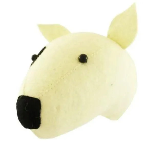 Mini Bull Terrier Felt Wall Head by Fiona Walker, England