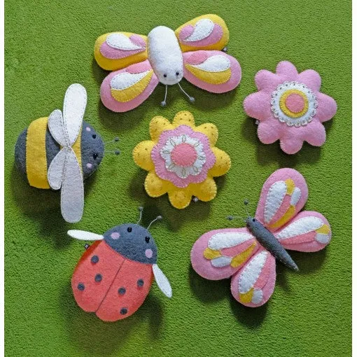 Mini Butterfly Felt Wall Art - Style A