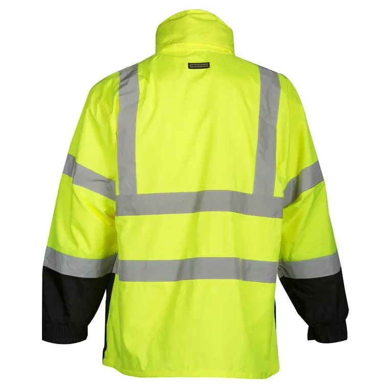 ML Kishigo Yellow RWJ102 Storm Cover Class 3 Rainwear Jacket