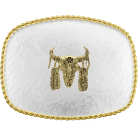 MONTANA RIPPLING WATER BUCKLE - BUFFALO SKULL