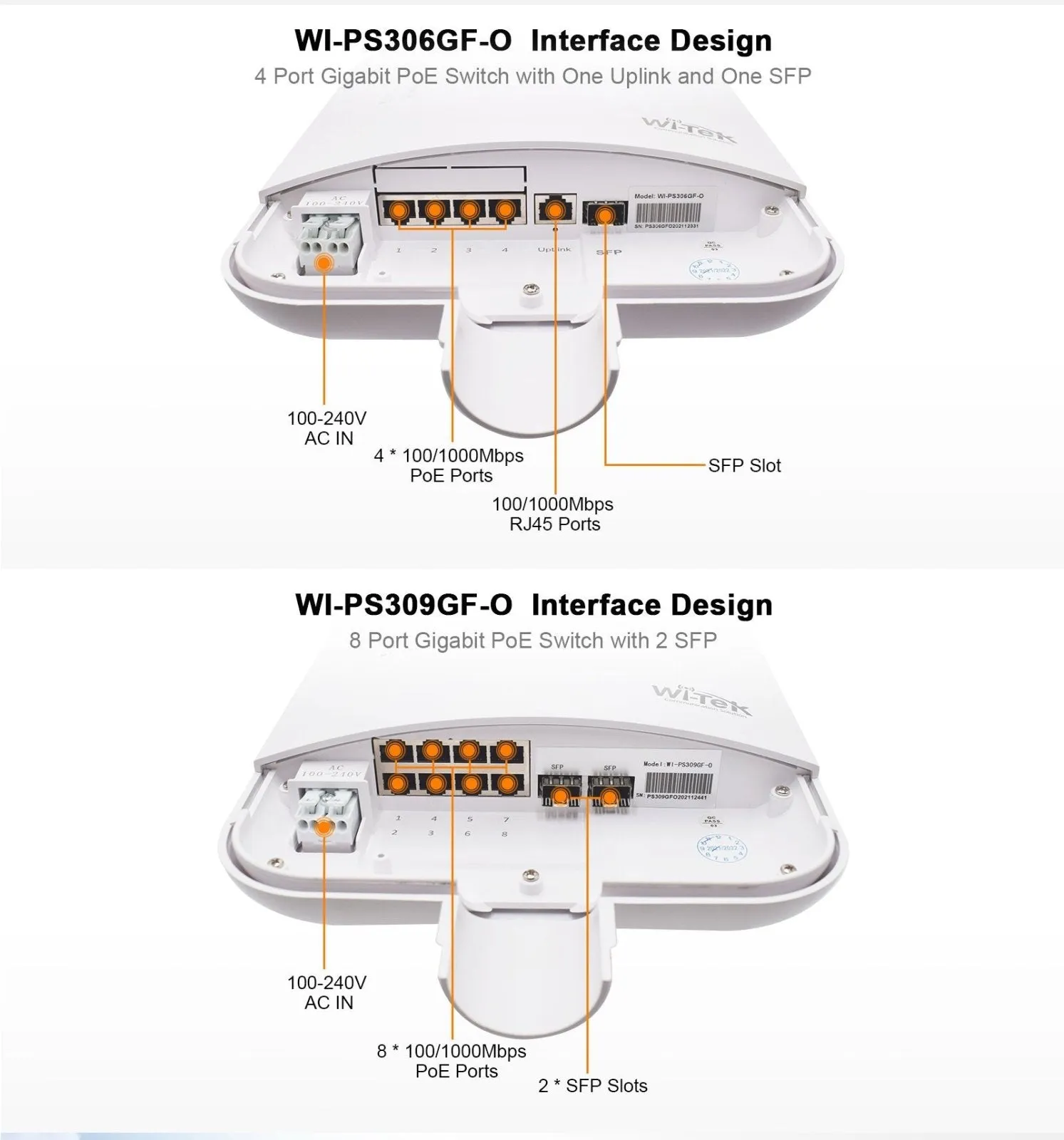 Outdoor Network Switch, PoE, 4 1 Port, 65W