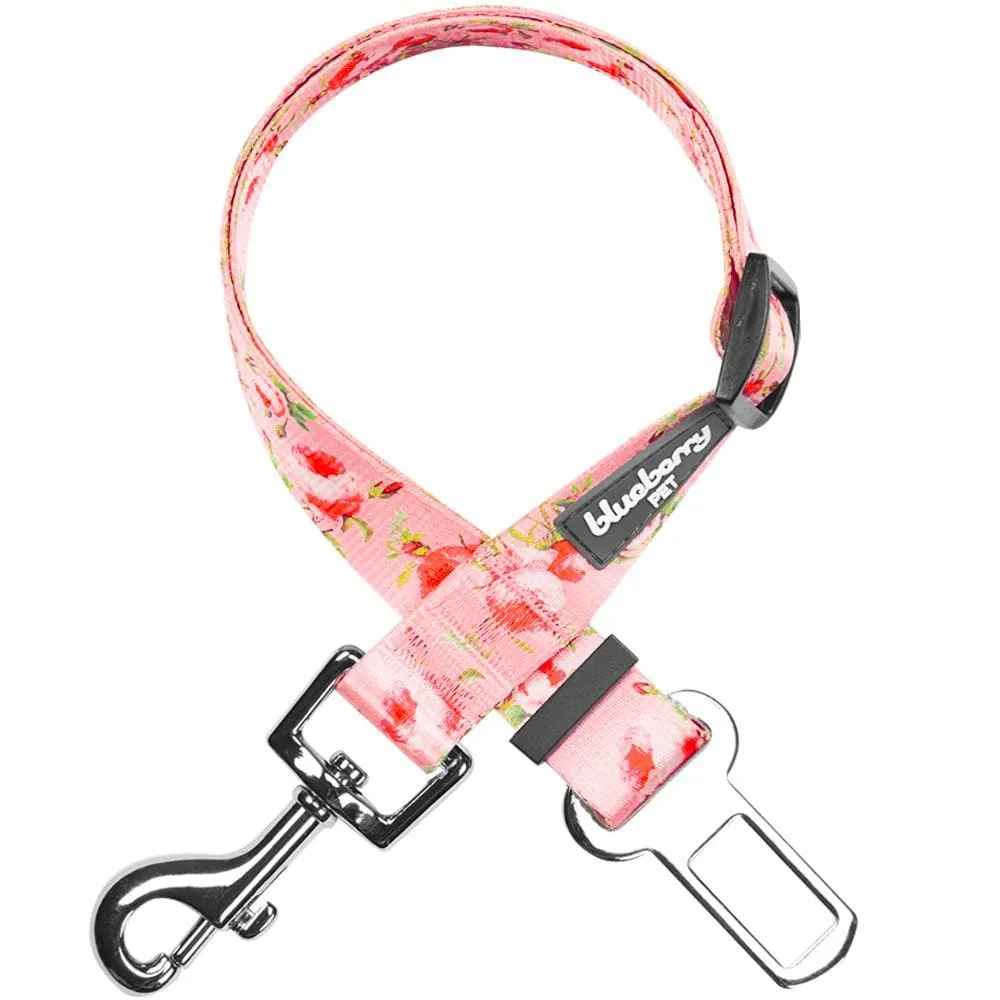 Petal Paws Floral Dog Seat Belt Tether for Safe Travels