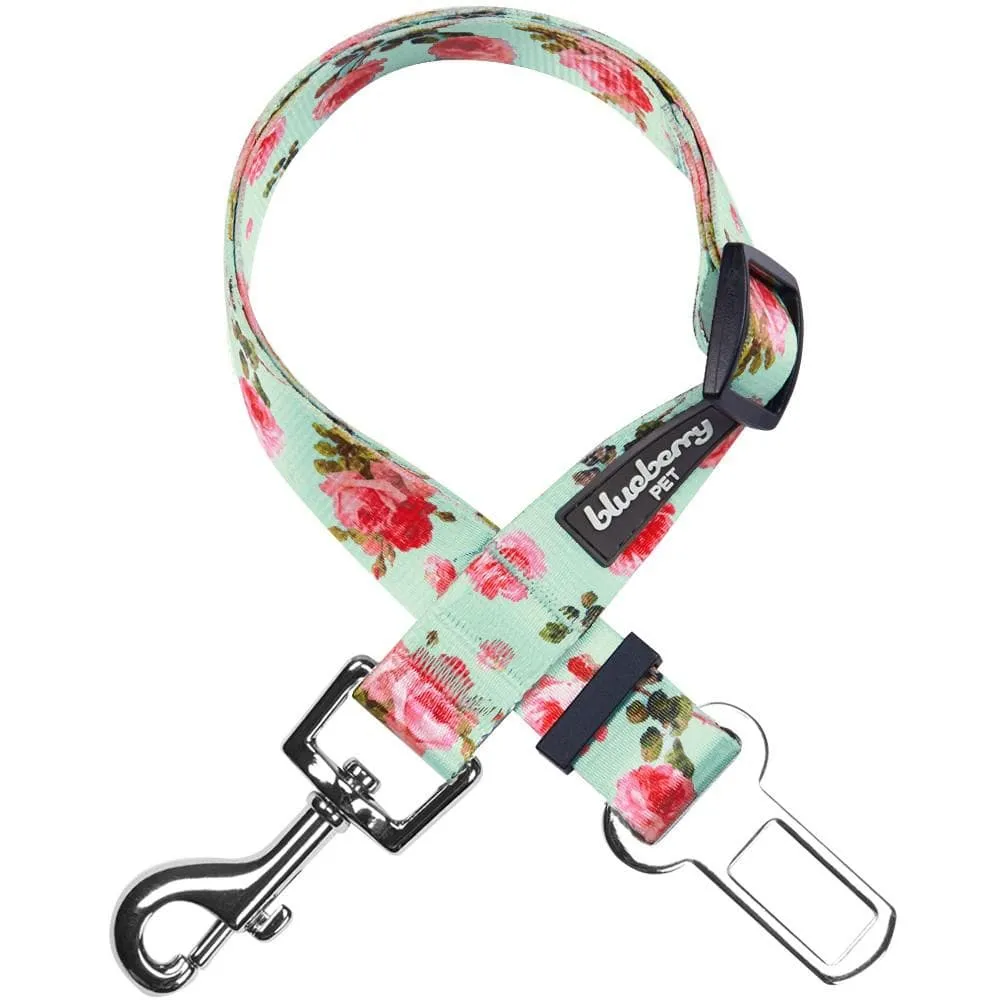 Petal Paws Floral Dog Seat Belt Tether for Safe Travels