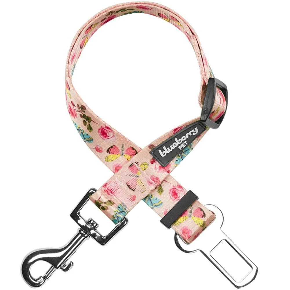 Petal Paws Floral Dog Seat Belt Tether for Safe Travels