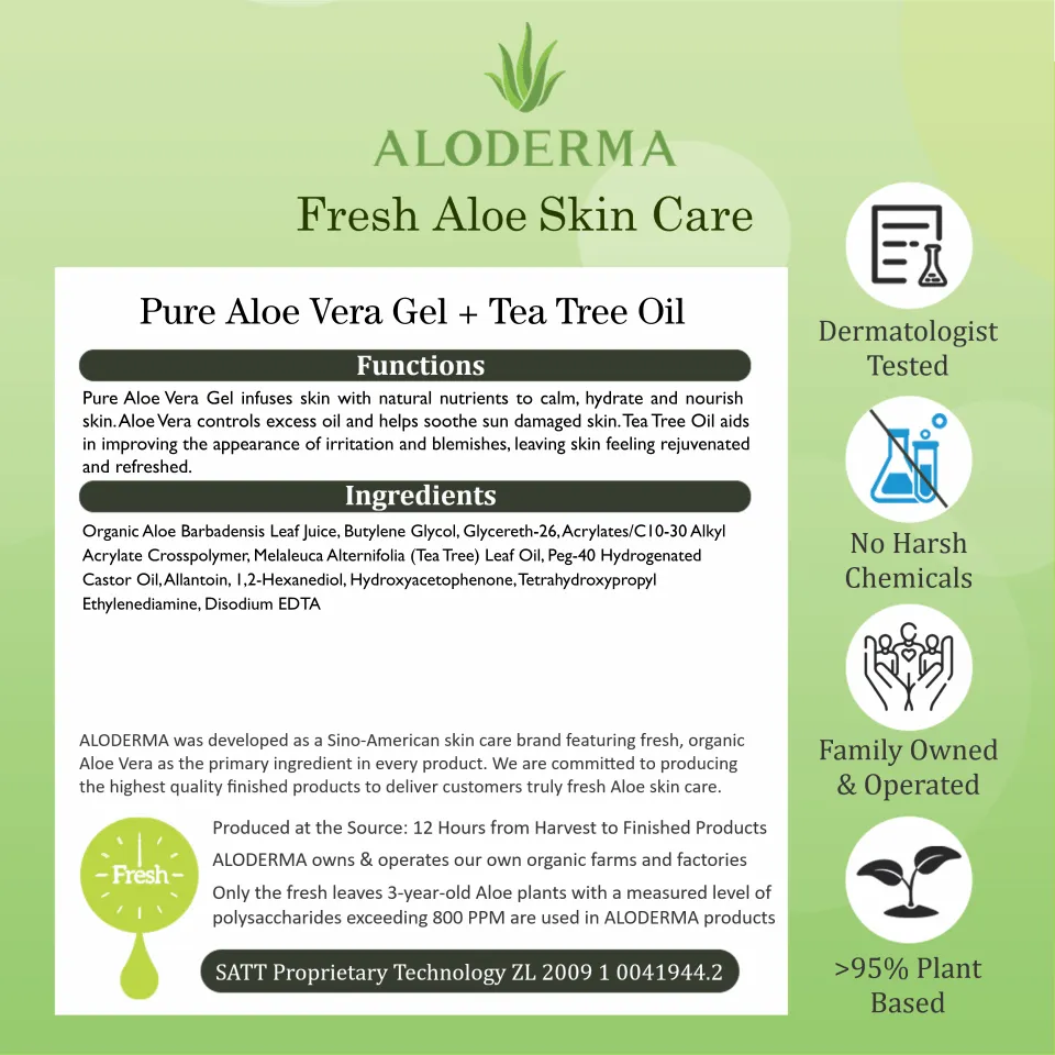 Pure Aloe Vera Gel   Tea Tree Oil