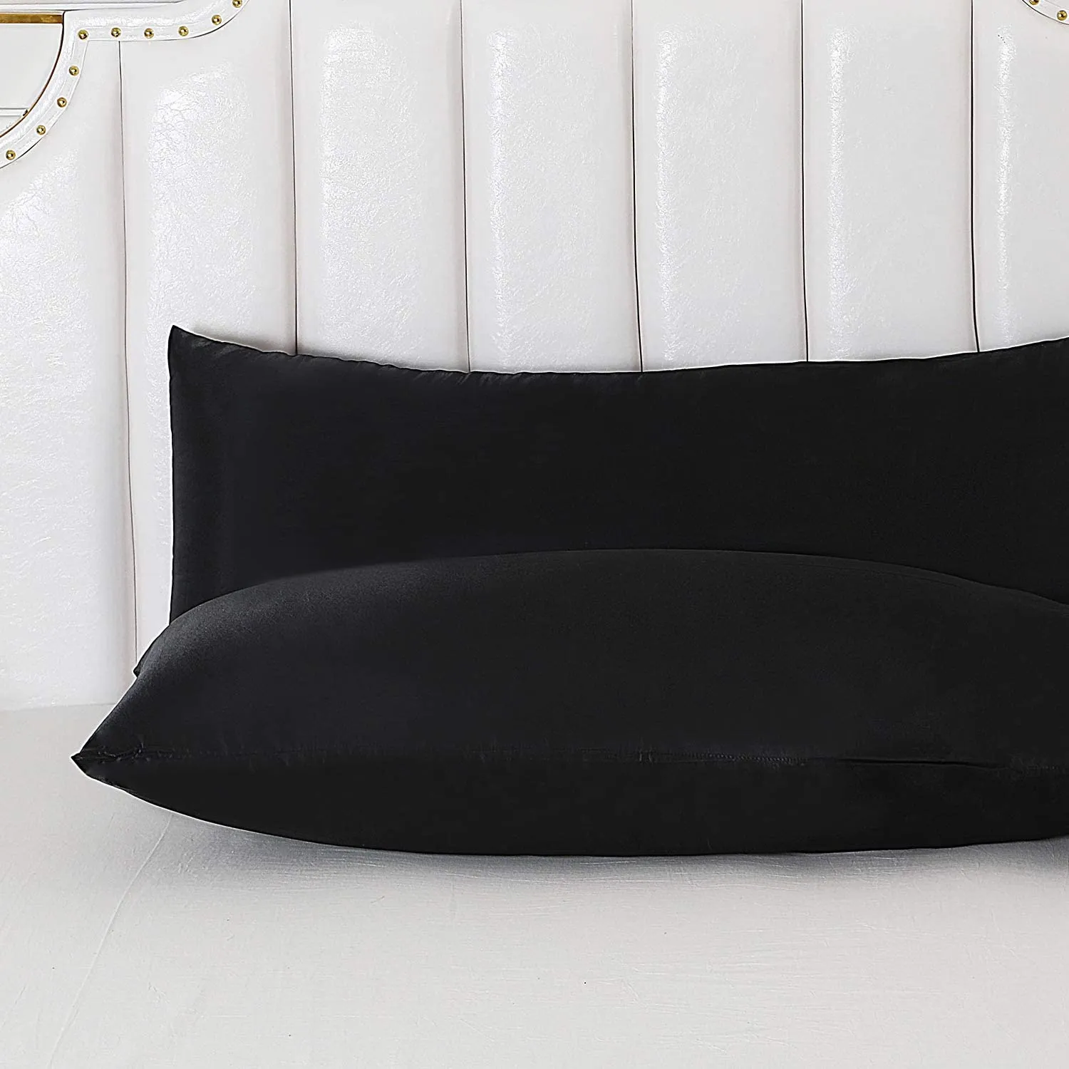 Satin Pillowcase for Hair and Skin, 2 pcs Silky Pillowcases with Envelop Closure