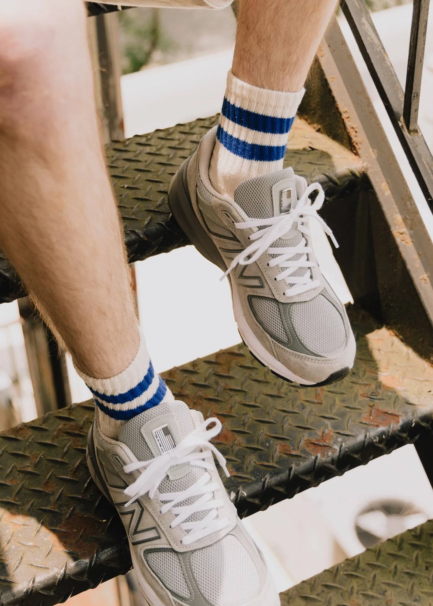 THE MONO STRIPE QUARTER CREW SOCK