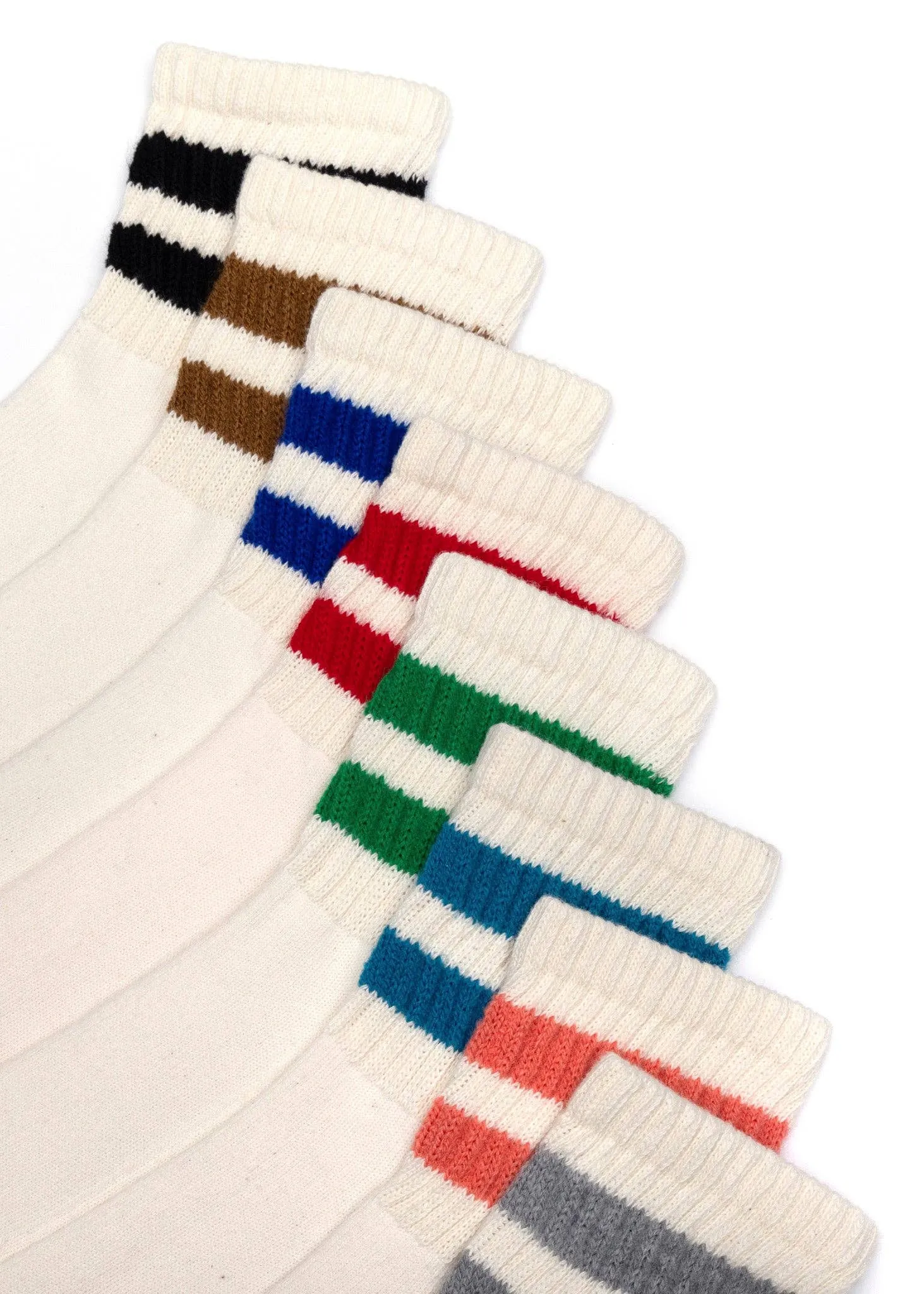 THE MONO STRIPE QUARTER CREW SOCK