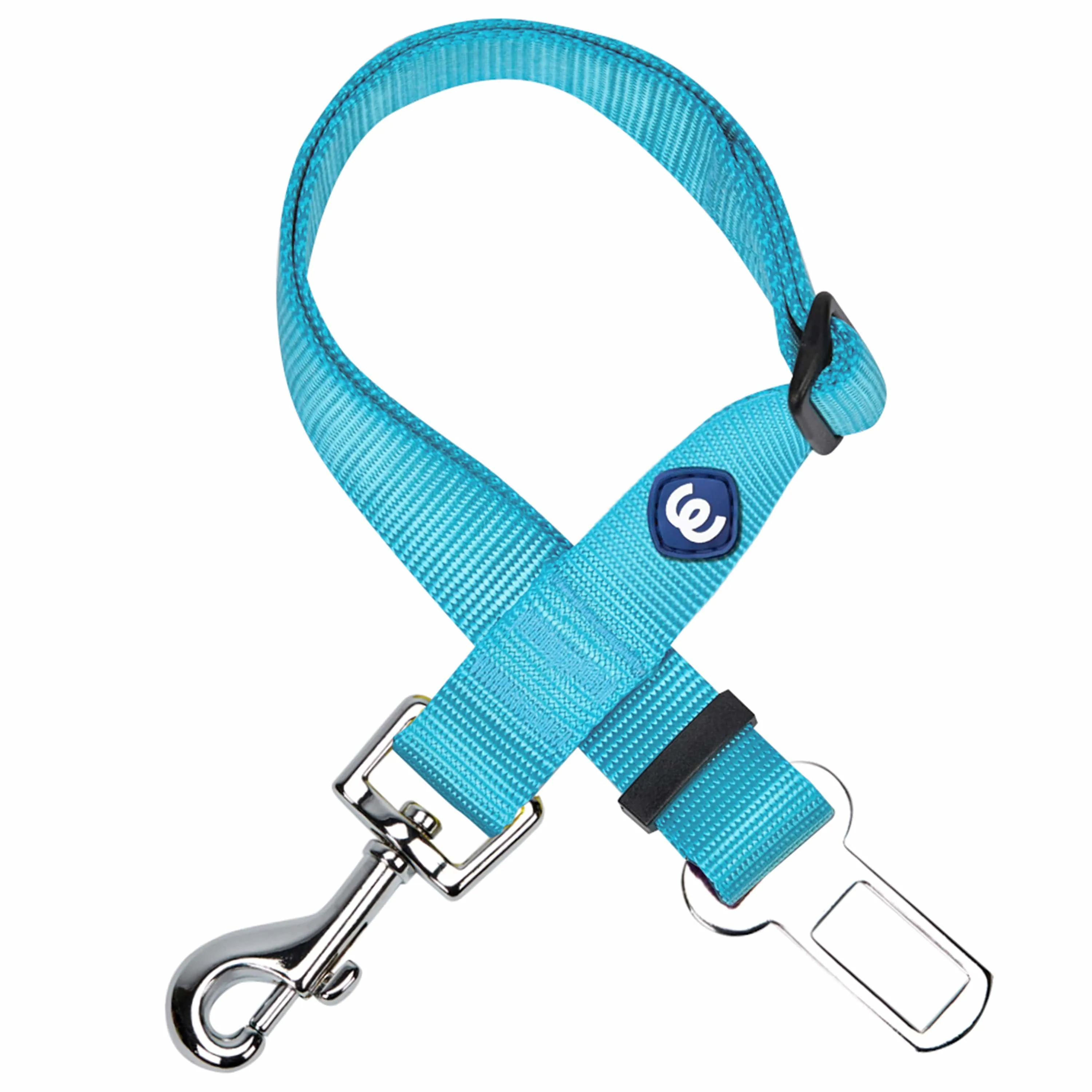 Universal Nylon Adjustable Safety Dog Seat Belt for Puppy S M L Boy Girl Dogs, Blue