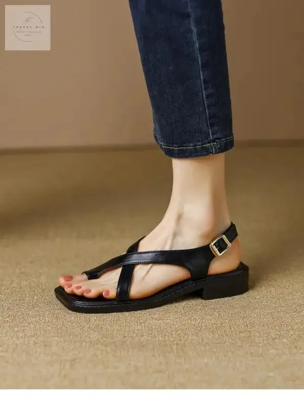 Women’s Vintage Black Roman Sandals